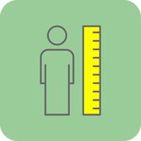 Height Filled Yellow Icon vector