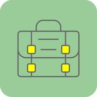 Briefcase Filled Yellow Icon vector