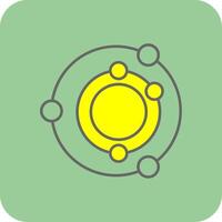 Radar Filled Yellow Icon vector