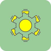 Setting Filled Yellow Icon vector