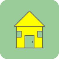 Home Filled Yellow Icon vector