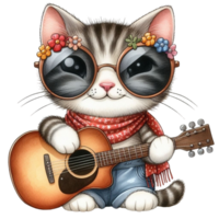 kat spelen gitaar png