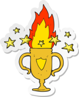 sticker of a cartoon sports trophy png