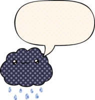 cartoon cloud with speech bubble in comic book style png