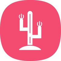 cactus glifo curva icono vector