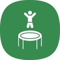 Trampoline Glyph Curve Icon vector