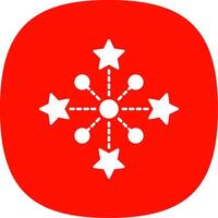 Fireworks Glyph Curve Icon vector