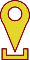 Location Pin Glyph Curve Icon vector