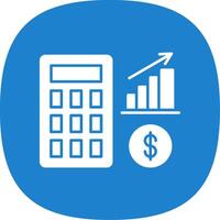 Accounting Glyph Curve Icon vector