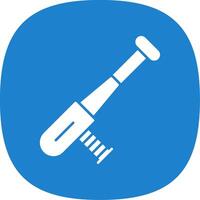 Baton Glyph Curve Icon vector