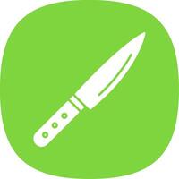 Knife Glyph Curve Icon vector