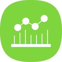 Analysis Glyph Curve Icon vector