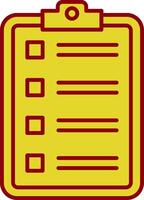 Checklist Glyph Curve Icon vector