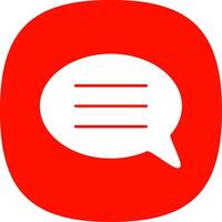 Conversation Glyph Curve Icon vector