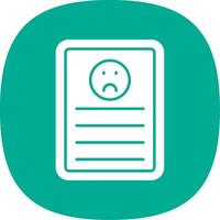 Complaint Glyph Curve Icon vector