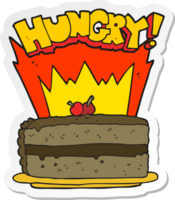 sticker of a cartoon cake png