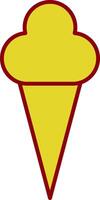 Ice Cream Glyph Curve Icon vector