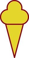 Ice Cream Glyph Curve Icon vector