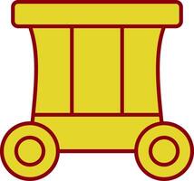 Carriage Glyph Curve Icon vector