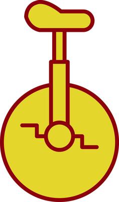 Monocycle Glyph Curve Icon