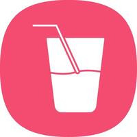 Fresh Juice Glyph Curve Icon vector