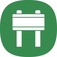 Banner Glyph Curve Icon vector