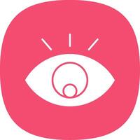 Eye Glyph Curve Icon vector