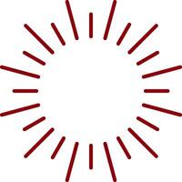Fireworks Glyph Curve Icon vector