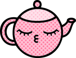 comic book style cartoon teapot png