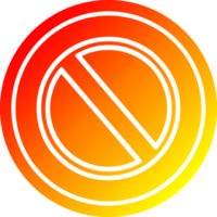 circulaire d'arrêt générique dans le spectre de gradient chaud png