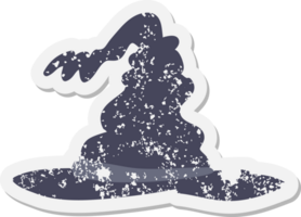 spooky witch hat grunge sticker png