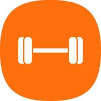 Weightlifting Glyph Curve Icon vector
