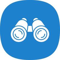Binoculars Glyph Curve Icon vector