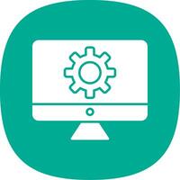 System Glyph Curve Icon vector