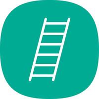 Ladder Glyph Curve Icon vector