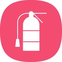 Extinguisher Glyph Curve Icon vector