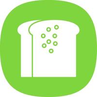 Toast Glyph Curve Icon vector