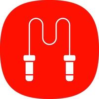 Skipping Rope Glyph Curve Icon vector