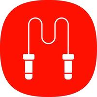 Skipping Rope Glyph Curve Icon vector