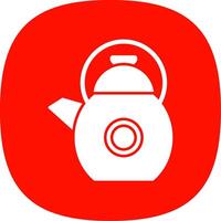 Kettle Glyph Curve Icon vector