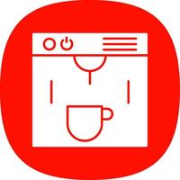 Coffe Maker Glyph Curve Icon vector