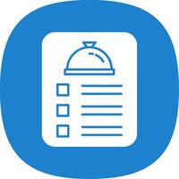 Menu Glyph Curve Icon vector