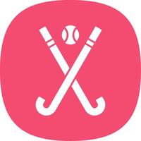 Hockey Glyph Curve Icon vector