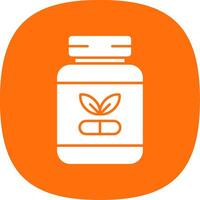 Supplements Glyph Curve Icon vector