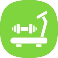 Gym Glyph Curve Icon vector