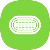 Running Track Glyph Curve Icon vector