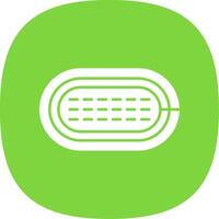 Running Track Glyph Curve Icon vector