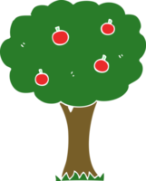 flat color style cartoon apple tree png