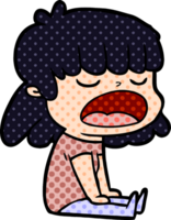 cartoon woman talking loudly png