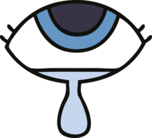 schattige cartoon huilend oog png